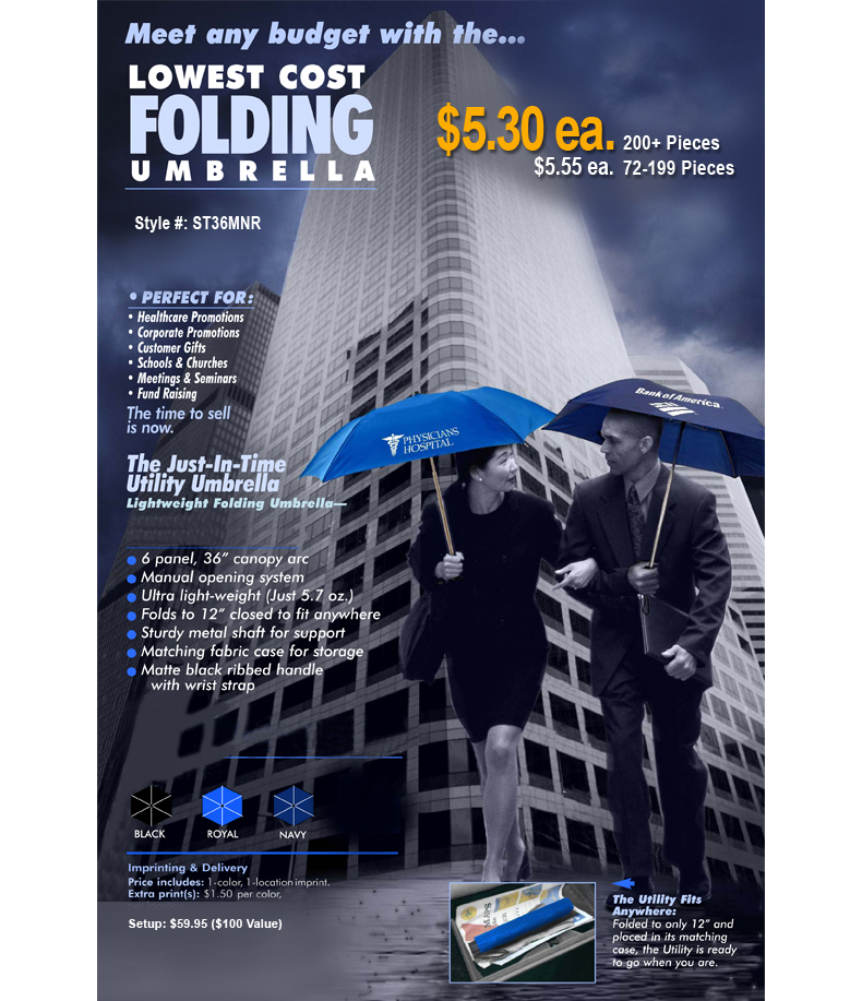 Budget Friendly Umbrellas with Custom Imprint Budget Friendly Umbrellas with Custom Imprint